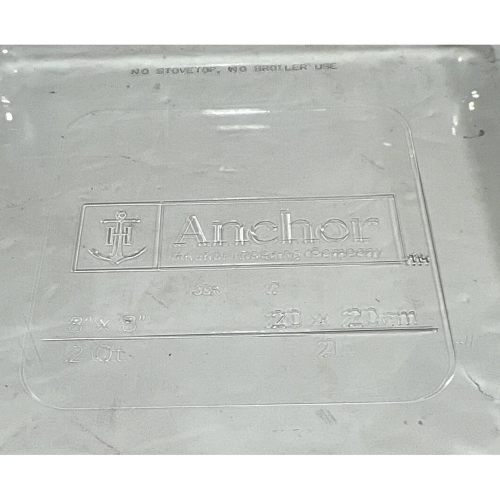 Anchor Hocking 8x8 2 Qt Casserole Square Baking Dish Hyacinth Wicker Basket Nice